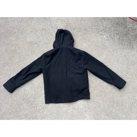 North Zone Jacket Men Size Large Black Hooded Full Zip Button Snap Pockets - Picture 9 of 9